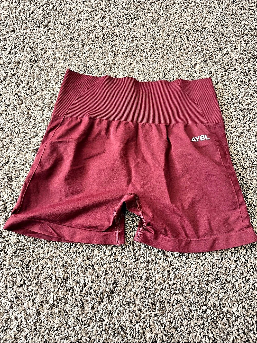 AYBL Balance V2 Seamless Shorts Women's Burgundy and Black Bike Shorts